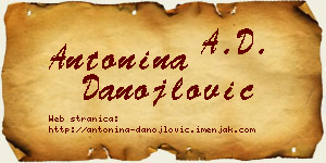 Antonina Danojlović vizit kartica
